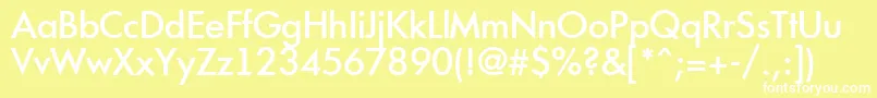 Futur18 Font – White Fonts on Yellow Background