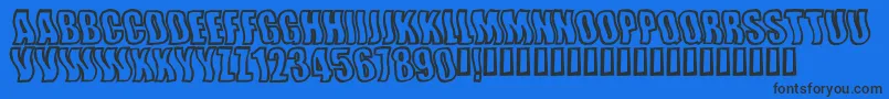 Wishful Font – Black Fonts on Blue Background