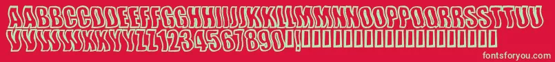 Wishful Font – Green Fonts on Red Background