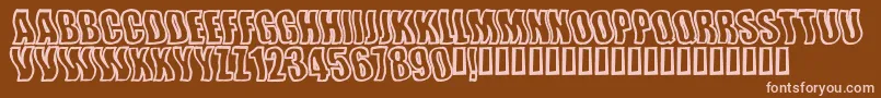 Wishfulフォントについての詳細 フォントWishful – 茶色の背景にピンクのフォント
