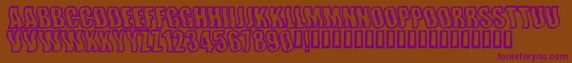 Wishful Font – Purple Fonts on Brown Background