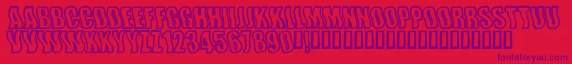 Wishful Font – Purple Fonts on Red Background