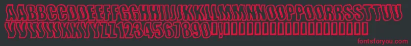 Wishful Font – Red Fonts on Black Background