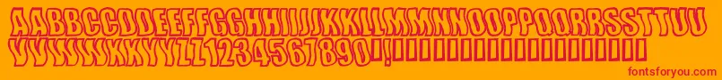 Wishful Font – Red Fonts on Orange Background