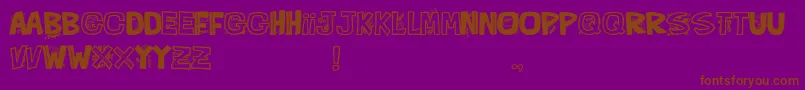 QueFontita21 Font – Brown Fonts on Purple Background