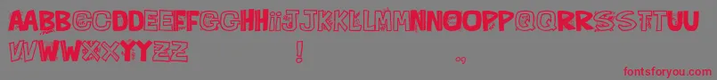 QueFontita21 Font – Red Fonts on Gray Background