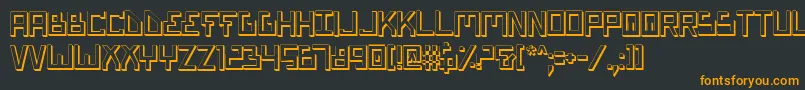 Czcionka BionicTypeShadow – pomarańczowe czcionki na czarnym tle