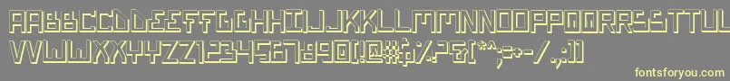 Шрифт BionicTypeShadow – жёлтые шрифты на сером фоне