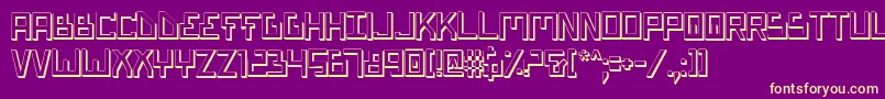 More about BionicTypeShadow Font BionicTypeShadow Font – Yellow Fonts on Purple Background