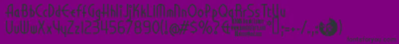 フォントLibeledLady – 紫の背景に黒い文字