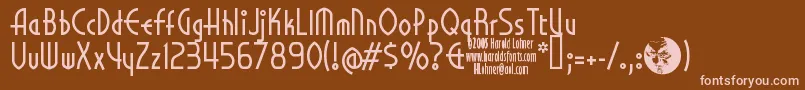 LibeledLady Font – Pink Fonts on Brown Background