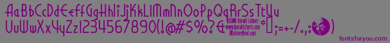 Шрифт LibeledLady – фиолетовые шрифты на сером фоне
