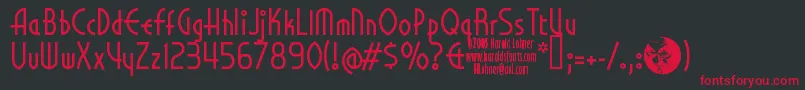 LibeledLady Font – Red Fonts on Black Background