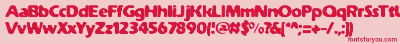 Weathers Font – Red Fonts on Pink Background