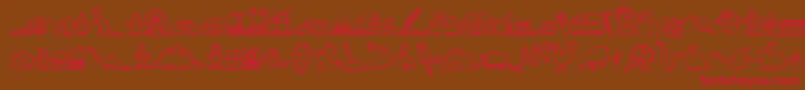 LokinderdingsbumsLinks Font – Red Fonts on Brown Background