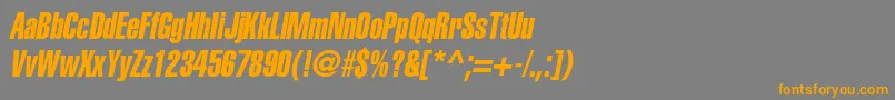 More about AglettericaextracompressedcItalic Font AglettericaextracompressedcItalic Font – Orange Fonts on Gray Background