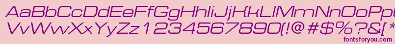 EurofontextendedcItalic Font – Purple Fonts on Pink Background