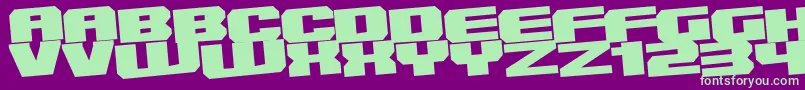 Innersanctum-fontti – vihreät fontit violetilla taustalla