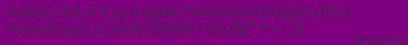 CleargothicserialXlightRegular Font – Black Fonts on Purple Background