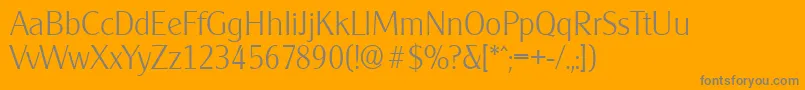 CleargothicserialXlightRegular Font – Gray Fonts on Orange Background