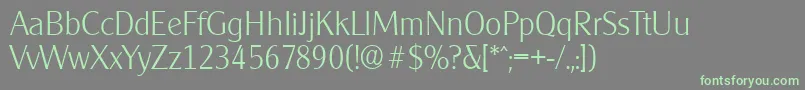 CleargothicserialXlightRegular Font – Green Fonts on Gray Background