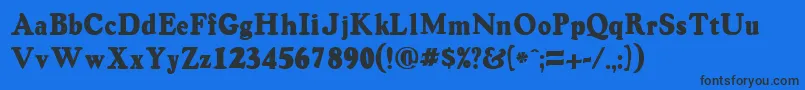 VintagesskRegular Font – Black Fonts on Blue Background