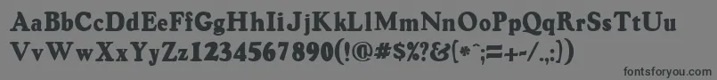 VintagesskRegular-Schriftart – Schwarze Schriften auf grauem Hintergrund