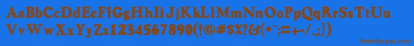 VintagesskRegular Font – Brown Fonts on Blue Background