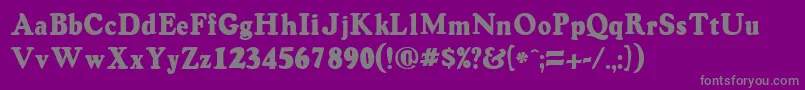 VintagesskRegular-Schriftart – Graue Schriften auf violettem Hintergrund