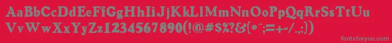 VintagesskRegular Font – Gray Fonts on Red Background