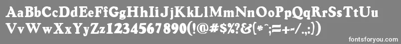 フォントVintagesskRegular – 灰色の背景に白い文字