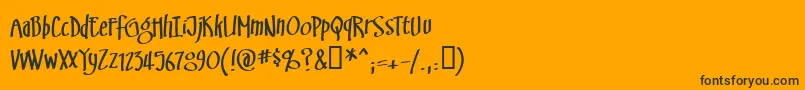 フォントSwinsbrg – 黒い文字のオレンジの背景
