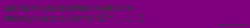Swinsbrg-Schriftart – Schwarze Schriften auf violettem Hintergrund