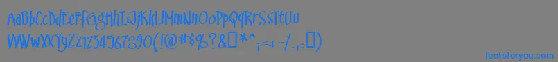 フォントSwinsbrg – 灰色の背景に青い文字