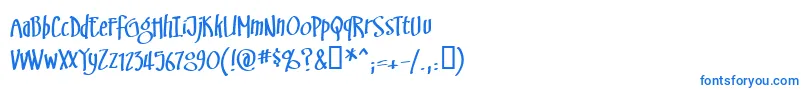 フォントSwinsbrg – 白い背景に青い文字
