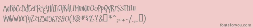 Swinsbrg-fontti – harmaat kirjasimet vaaleanpunaisella taustalla