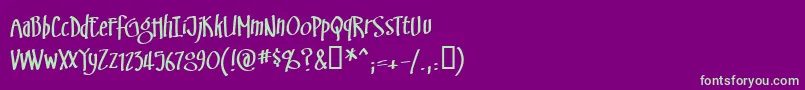 Шрифт Swinsbrg – зелёные шрифты на фиолетовом фоне