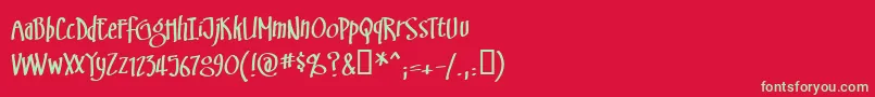 Шрифт Swinsbrg – зелёные шрифты на красном фоне