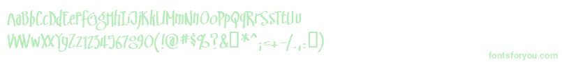 Swinsbrg-Schriftart – Grüne Schriften auf weißem Hintergrund