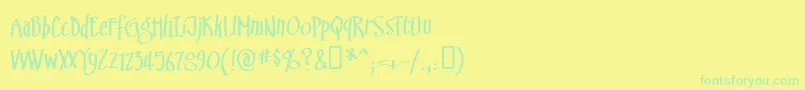 Шрифт Swinsbrg – зелёные шрифты на жёлтом фоне