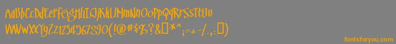 フォントSwinsbrg – オレンジの文字は灰色の背景にあります。