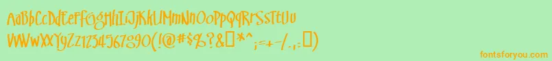 Swinsbrg Font – Orange Fonts on Green Background