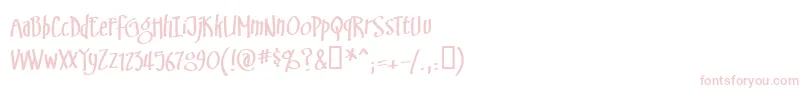 Fonte Swinsbrg – fontes rosa em um fundo branco