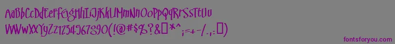 Swinsbrg-Schriftart – Violette Schriften auf grauem Hintergrund