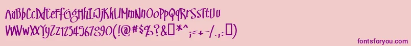 Swinsbrg Font – Purple Fonts on Pink Background