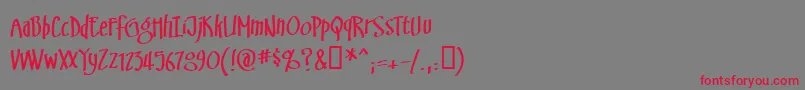 フォントSwinsbrg – 赤い文字の灰色の背景