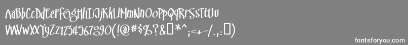 フォントSwinsbrg – 灰色の背景に白い文字