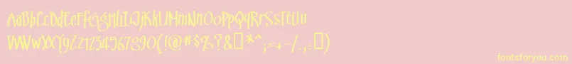 Swinsbrg-fontti – keltaiset fontit vaaleanpunaisella taustalla
