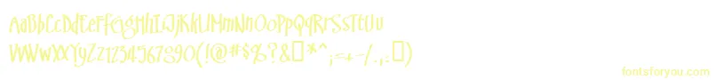 Шрифт Swinsbrg – жёлтые шрифты на белом фоне