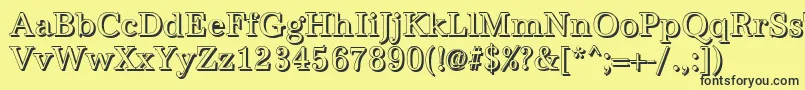 AntiquashCdRegular Font – Black Fonts on Yellow Background